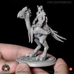 PBloodelf-Archer-Mounted1.jpg 3D file Blood Elf Chicken Rider・Template to download and 3D print