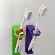 Bross'Easy.jpg "Bross'Easy" - Wall-mounted toothbrush holder, space-saving, hygienic, no drilling.