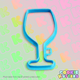 464_cutter.png WINE GLASS COOKIE CUTTER MOLD