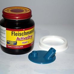 IMG_2017.JPG Free STL file Airbrush Cleaner Set For Yeast Jar・3D printer design to download