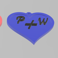 pw.png Schlüsselanhänger Herz Buchstabe P + W