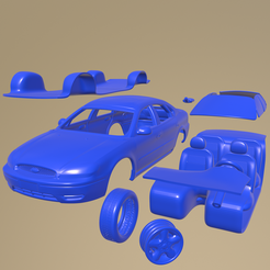 c04_005.png Archivo STL Ford Taurus 2000 COCHE IMPRIMIBLE EN PIEZAS SEPARADAS・Objeto de impresión 3D para descargar