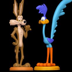 Untitled-1.jpg STL file Wile E. Coyote and Road Runner - Looney Tunes・Model to download and 3D print, SillyToys