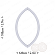 almond~3.5in-cm-inch-top.png Almond Cookie Cutter 3.5in / 8.9cm