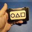IMG20211019131504.jpg Fichier STL gratuit PORTE-CARTES-WALLET (uniquement plaque arrière AVEC LOGO Squid Game)・Plan pour impression 3D à télécharger