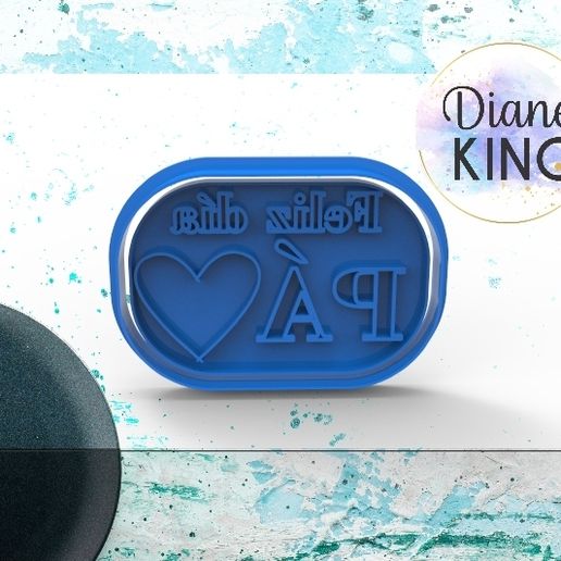 father's day stamp 4 - 3D model önizlemesi