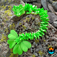 signal-2022-03-15-140347_004.png STL file Lucky Clover Dragon, St. Patrick's Day Articulating Flexi Wiggle Pet, Print in Place, Fantasy Shamrock Dragon・3D printing design to download