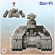 2.jpg Combat vehicle Six-wheeled Sci-Fi fighting vehicle with laser cannon (18) - Future Sci-Fi SF Post apocalyptic Tabletop Scifi