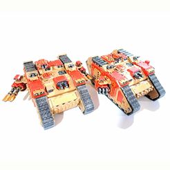 SoS_Venerable_Land_Raider_Painting_In_Progress_7.jpg Файл STL CUSTOM CUSTODES LAND RAIDER DUAL ERA (LASCANNON + HEAVY BOLTER SPONSON)・3D-печатный дизайн для загрузки