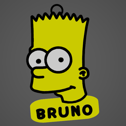 Bart.png Fichier STL chien ou chat badge ou porte-clé souvenir bart ou lisa simpsons simpsons simpson chien id badge animal de compagnie badge d'identification animal de compagnie・Design imprimable en 3D à télécharger