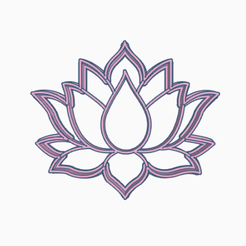 FLORDELOTO.png Fichier STL coupeur de fleurs de lotus・Objet pour imprimante 3D à télécharger, 3dcookiecutter