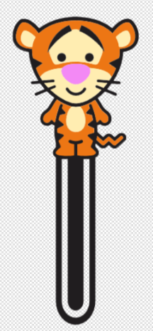 Tiger (Winnie Pooh) Key Ring and Bookmark 3D model