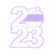 2.stl STL file 2023 new year Cookie cutter・Model to download and 3D print