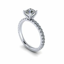1.jpg STL file Pav Wedding Diamond Ring R6・3D printable model to download