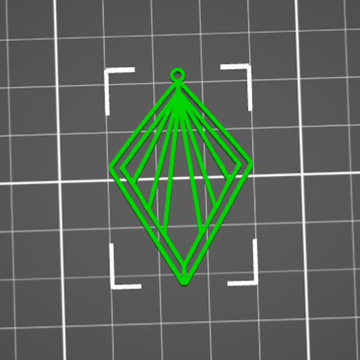 GEOMETRIC MINIMALIST PENDANT FOR NECKLACE, JEWELRY, EARRINGS, CHARM 3D model