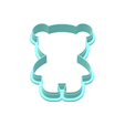 4.png Teddy Bear Cookie Cutters with Name Placard option | Digital Download STL Files