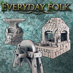 22454ecd-3987-43cb-b7e5-683a5fdf80b0.jpg Blacksmith Forge, Anvil, and Grindstone SUPPORT FREE - EVERYDAY FOLK