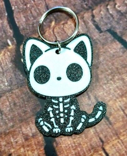 Skeleton Cat Keychain – Cute & Spooky 3D Printable