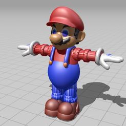 mario t pose.jpg Pack of 4 Mario brushed postures