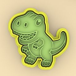 photo1642021891.jpeg Télécharger fichier STL Découpeur de biscuits Dinosaure T-rex - Découpeur de biscuits Dinosaure T-rex • Design imprimable en 3D, DENA