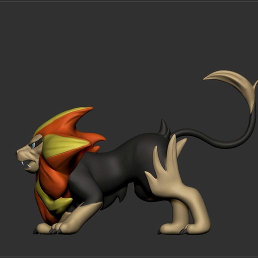 gen-h-z6834562491411_78b3d655a70edea5fa2827aabcafb0a6.jpg Pyroar (Overheat) - 3D Print Model - STL for 3D Printing