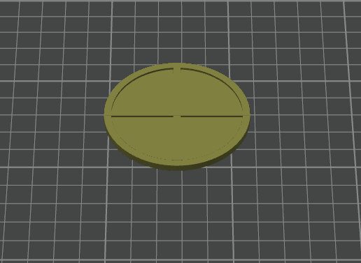 60 MM Base with 5x1 magnet slot and lip ,Ribbed