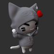 5g.jpg cat hooded keychain