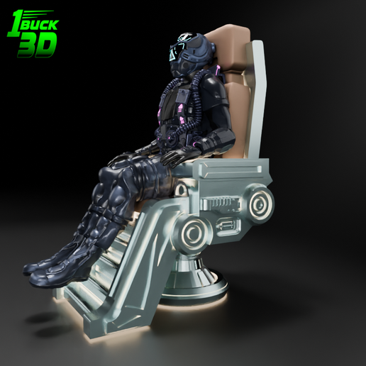 STL file Sci-Fi Futuristic Chair #1 for 3.75
