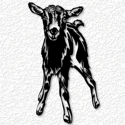 project_20230517_1452495-01.png Baby goat wall art goat kid wall decor 2d art