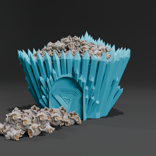 🦸‍♂️ Superman Fortress of Solitude Popcorn Bucket | 3D