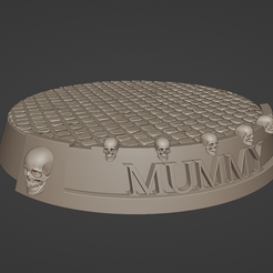 mummy.png STL file Name plate with skulls・3D printing idea to download, topslanewsmaker1970