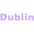 Dublin_name.stl Wall silhouette - City skyline - Dublin