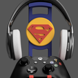 Controller-and-Headset-Stand-Superman-01.png 19-in-1 Logo Bundle for Dual Controller and Headset Stand