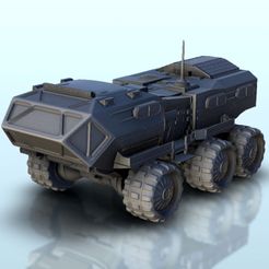 1.jpg STL file All-terrain SF vehicle on wheels 13 - Vehicle tank SF Science-Fiction Sci-Fi Necromunda・3D printable design to download, Hartolia-Miniatures