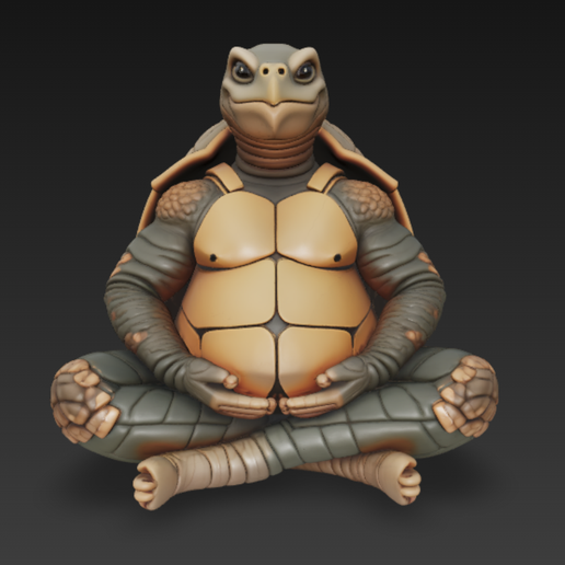 🐢 Meditating Turtle man TMNT・ STL File for 3D printing・Cults