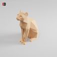 low-poly-cat-2.jpg Low poly Egyptian cat | OFFICE AND HOME DECOR