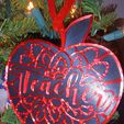 IMG_20231218_104017.jpg Teacher Gifts / Apple ornament / Teacher Magnet / School gift / Christmas ornament for teacher