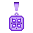 Cross-diamond-cluster-Square-12x12mm-emrald-shaped-pendant-charm.STL Square cluster emrald shaped pendant charm with bail 3D print model