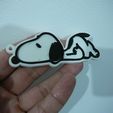 3D file Keychain Snoopy // Snoopy keychain・3D printable model to