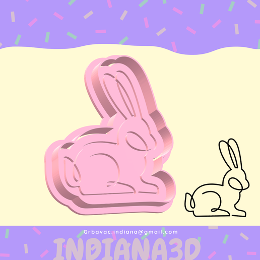 CUTTING RABBIT DEBOSSER 3D model