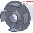 Tapa del soporte.png Creality ender 3 filament reel holder - DIAMETER 73mm or more with bearing