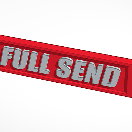 Full Send Keychain 3D model