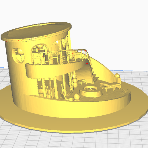 Modern Circular House Diorama STL 3D Printable Miniature House