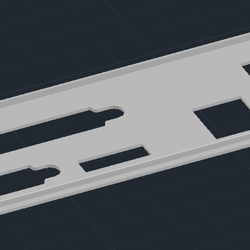P5B SE back panel of the motherboard 3D model