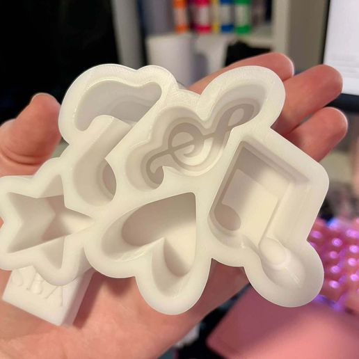 Band Theme Freshie Charms Mold - 3D Model Mold Box for Silicone Freshie Moulds