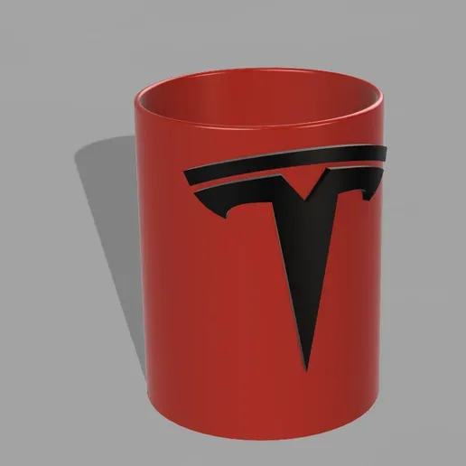 A cup of Tesla 3D model