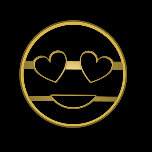 In love face.png Download STL file Emoji cookie cutter set 2 • 3D print object, davidruizo