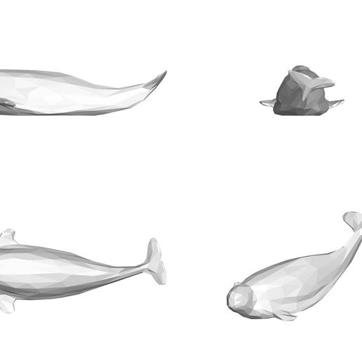 STL file beluga low-poly 🐳 ・3D printer model to download・Cults