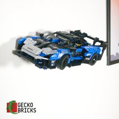 2.jpg Fichier STL Gecko Bricks Support mural pour LEGO Technic McLaren Senna GTR 42123・Modèle pour impression 3D à télécharger