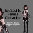 1b.png Dark Assassin Girl - Realistic Female Character - Blender Eevee